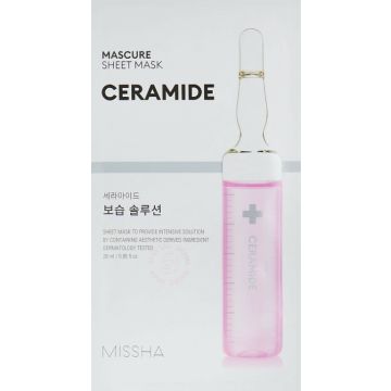 Missha Mascure Nutrition Solution Подхранваща шийт маска за лице със серамиди 1 бр