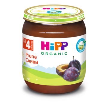 Hipp Био пюре сливи 4М+ 125 г