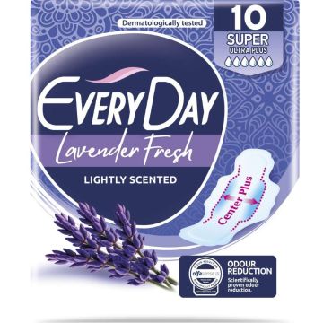 Everyday Lavander Fresh Super Ultra Plus Дамски превръзки с крилца 10 бр