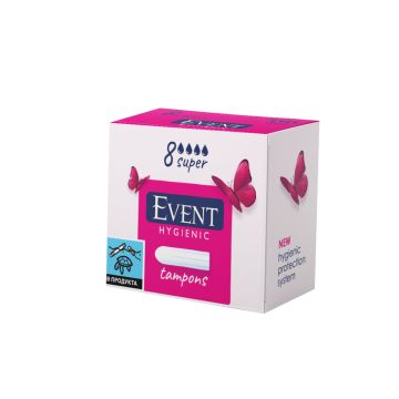Event Super Дамски тампони размер Супер 8 бр