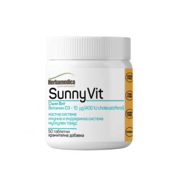 Herbamedica Sunny Vit Витамин D3 за костната и имунната системи х 50 таблети