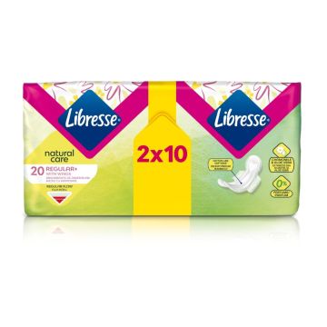 Libresse Natural Care Regular+ Дамски превръзки x 20 бр.