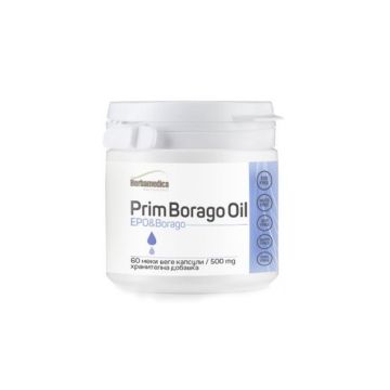 Herbamedica Prim Borago Oil Вечерна иглика и Бораго за хормоналната система 500 мг х 60 V капсули
