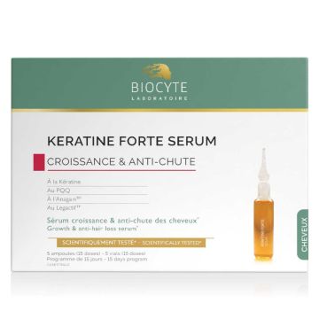 BIOCYTE KERATIN FORTE SERUM Стимулиращ серум за коса против косопад х 5 ампули