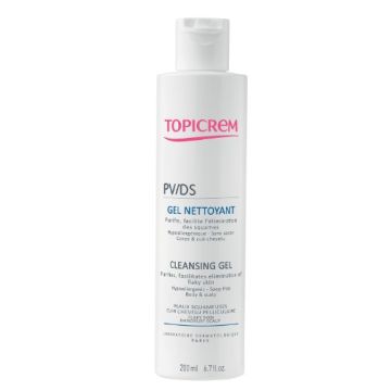 Topicrem PV/DS Cleansing Gel Почистващ гел за коса и тяло за суха лющеща се кожа и пърхот 200 мл