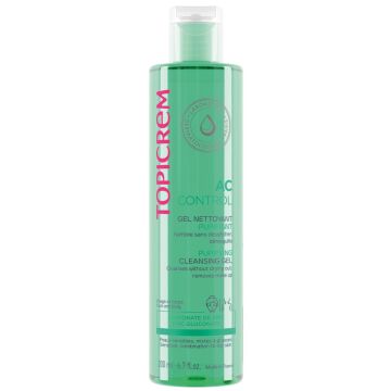 Topicrem AC Control Purifying Cleansing Gel Пенлив почистващ гел за лице и тяло за мазна кожа и акне 200 мл