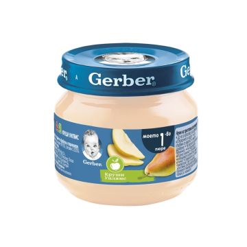 GERBER® Храна за бебета Круши Уилямс пюре Моето първо пюре бурканче 80 гр