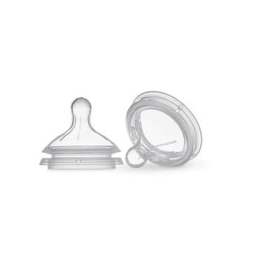 WEE BABY Natural Силиконов биберон за шише №2 6-18М 2 бр