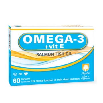 Omega-3 + Vit E За сърдечно-съдовата и нервна система х 60 капсули Magnalabs