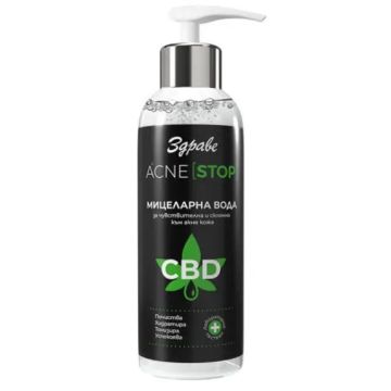 Здраве Acne Stop CBD Мицеларна вода за чувствителна и склонна към акне кожа 500 мл