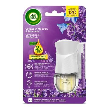 Air Wick Електрически ароматизатор + пълнител Extra Oils Лавандула 19 мл