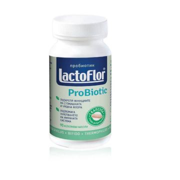 Lactoflor Probiotic за здравословна стомашно-чревна флора х 90 капсули