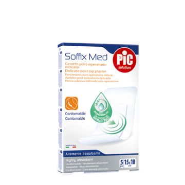 PIC Solution Soffix Med Медицински пластири 15 см х 10 см х5 бр Artsana Italia