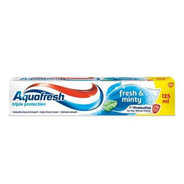 Aquafresh Triple Protection Fresh & Minty Паста за зъби синя 125 мл