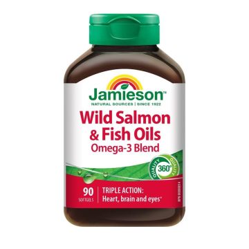 Jamieson Wild Salmon & Fish Oils Рибено масло от дива сьомга х 90 капсули