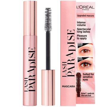 L’Oreal Lash Paradise Intense Volume Спирала за обемни и дълги мигли в черен цвят