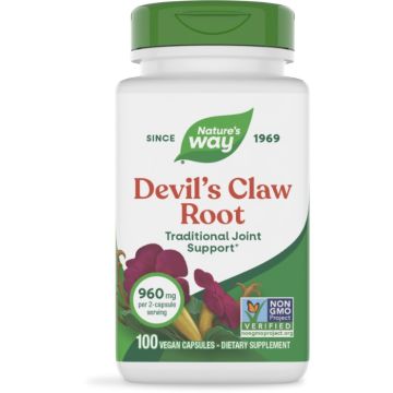 Nature's Way Devil's Claw Root Дяволски нокът при болки в ставите 480 мг х 100 веган капсули