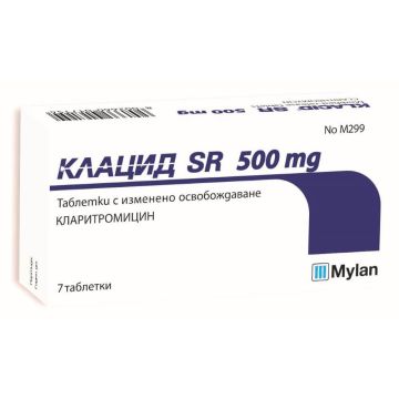 Клацид SR 500 мг x 7 таблетки Мylan