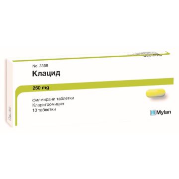 Клацид 250 мг x 10 таблетки Мylan