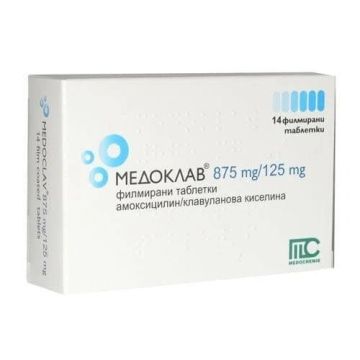 Медоклав 875 мг/125 мг х 14 таблетки Medochemie