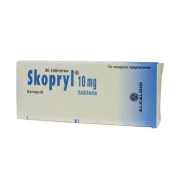 Скоприл 10 мг х 30 таблетки Alkaloid