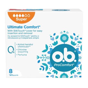 O.B. ProComfort Super Ultimate Comfort Дамски тампони x8 бр