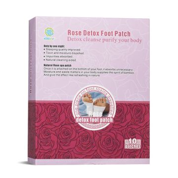 Henan Kongdy Детокс пластири за стъпала с екстракт от роза 6/8 см х 10 бр.