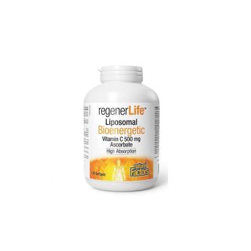 Natural Factors Regener Life Liposomal Bioenergetic Vitamin C Липозомен витамин С + биофлавоноиди и плодови екстракти 500 мг х 120 софтгел капсули