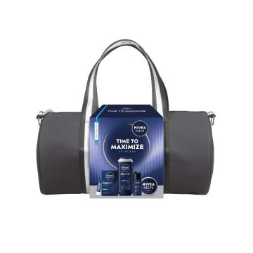 Nivea Men Лосион за след бръснене 100 мл + Универсален крем за мъже 75 мл + Дезодорант рол-он против изпотяване за мъже 50 мл + Душ гел за мъже с глина 250 мл + Labello Балсам за устни за мъже SPF15 + Несесер Комплект 