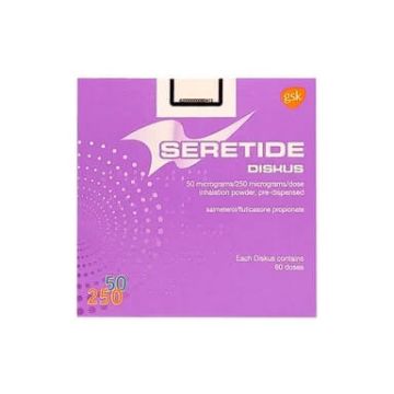 Серетид Дискус прах за инхалация 50 мкг/250 мкг х 60 дози GlaxoSmithKline