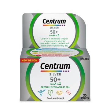 Centrum Silver 50+ A-Z Силвър Витамини и минерали за хора на възраст над 50 години х 30 таблетки Pfizer 