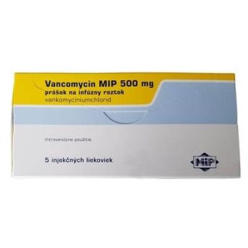 Ванкомицин прах за инфузионен разтвор 500 мг 5 флакона х 15 мл MIP Pharma