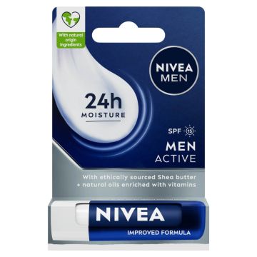 Nivea Men Active Care Балсам за устни за мъже SPF15 4.8 гр