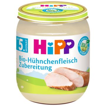 Hipp Био пюре пилешко месо 5М+ 125 г