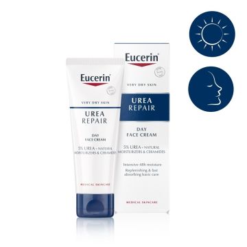 Eucerin Urea Repair Подхранващ дневен крем за лице за суха кожа 5% урея 50 мл