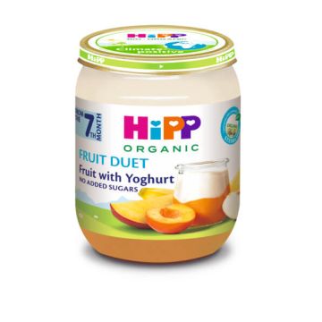 Hipp Био плодов дует йогурт с плодове 7М+ 160 г