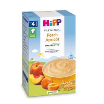 Hipp Пребиотик инстантна каша праскова и кайсия 4М+ 250 г