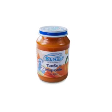 Ganchev Пюре тиква и моркови 4М+ 190 гр