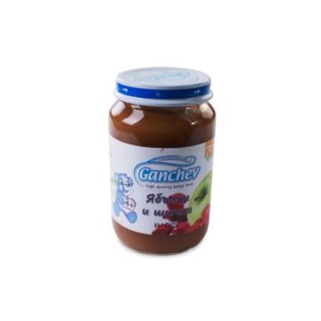 Ganchev Пюре ябълки и шипки 4М+ 190 гр