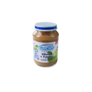 Ganchev Пюре ябълки и круши 100% плод 4М+ 190 гр