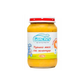 Ganchev Пюре пуешко месо със зеленчуци 4М+ 190 гр