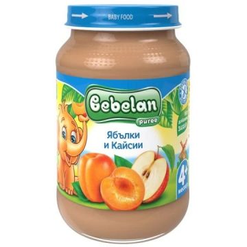 Bebelan Ябълки и кайсии Пюре 4М+ 190 гр