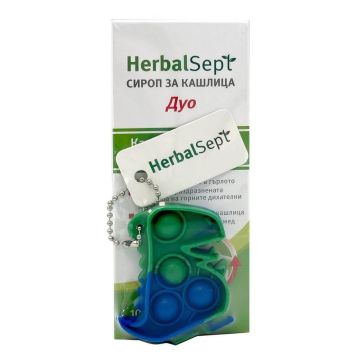 Dr. Theiss Herbalsept Дуо сироп за кашлица и болки в гърлото 100 мл + подарък Комплект