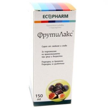 ФрутиЛакс Слабителен сироп от смокиня и слива 150 мл Ecopharm