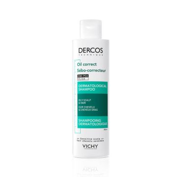 Vichy Dercos Oil Control Себорегулиращ шампоан за мазна коса и скалп 200 мл