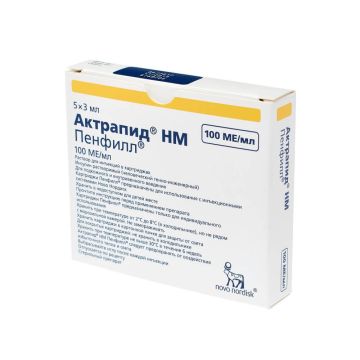 Актрапид Penfill 100IU/мл 3 мл х 5 Novo Nordisk