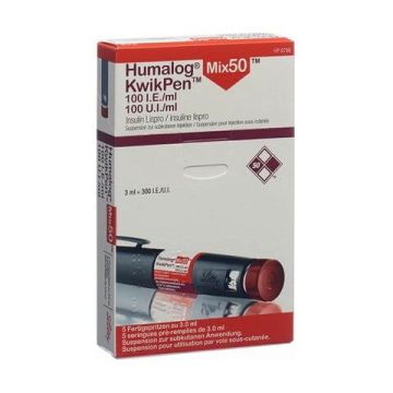 Хумалог Mix 50 Kwikpen 100 IU/мл 10 ампули х 3 мл Eli Lilly