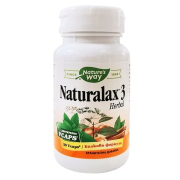 Nature's Way Naturalax 3 Натуралакс 3 Билкова формула при запек х 20 V капсули