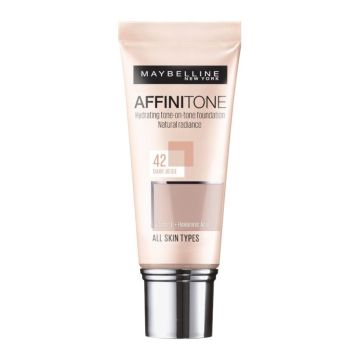 Maybelline Affinitone Хидратиращ фон дьо тен за всеки тип кожа 42 Dark Beige