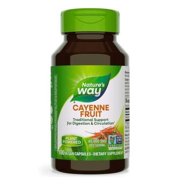 Nature's Way Cayenne Fruit Лют червен пипер 450 мг х 100 капсули